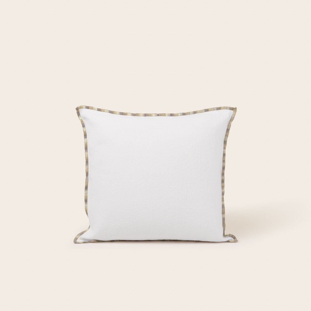 Housse de coussin élaborée à dégradé blanc et bourdon - Collection GHABY - 4