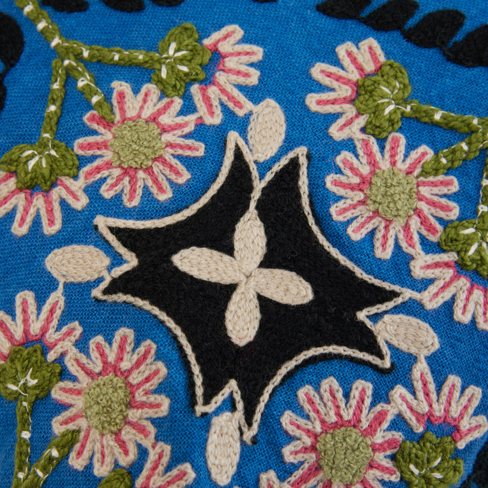 Housse de coussin NAJOUA bleu à coloris multiples - 8
