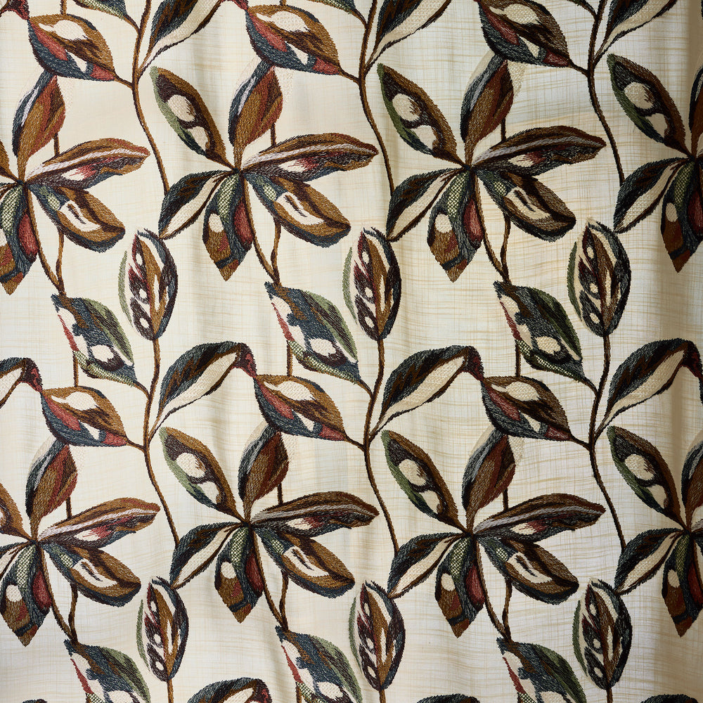 Rideau à Galon Froisseur RAMHA Ivoire et Multicolore - Design Textile d'Exception - 7