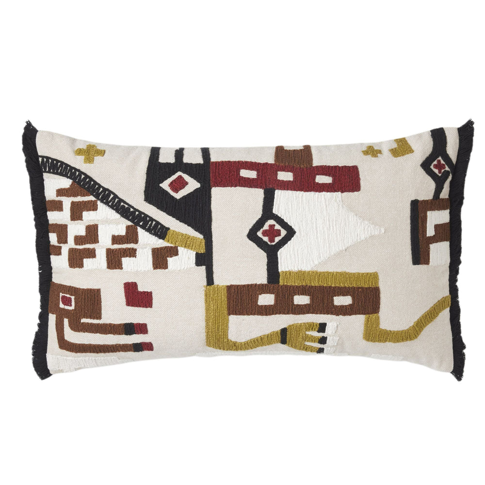 Housse de coussin HAZCAS naturel et sangria - 9