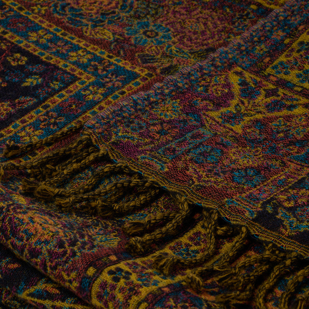 Plaid MAGDI noir et multicolore - Design oriental raffiné - 7