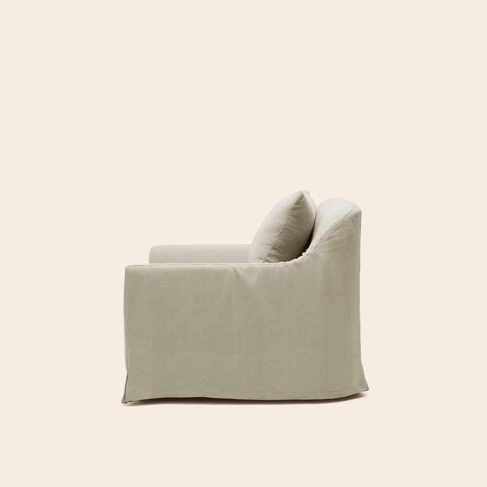 Fauteuil CLARIBEL barbate beige chaud - 7