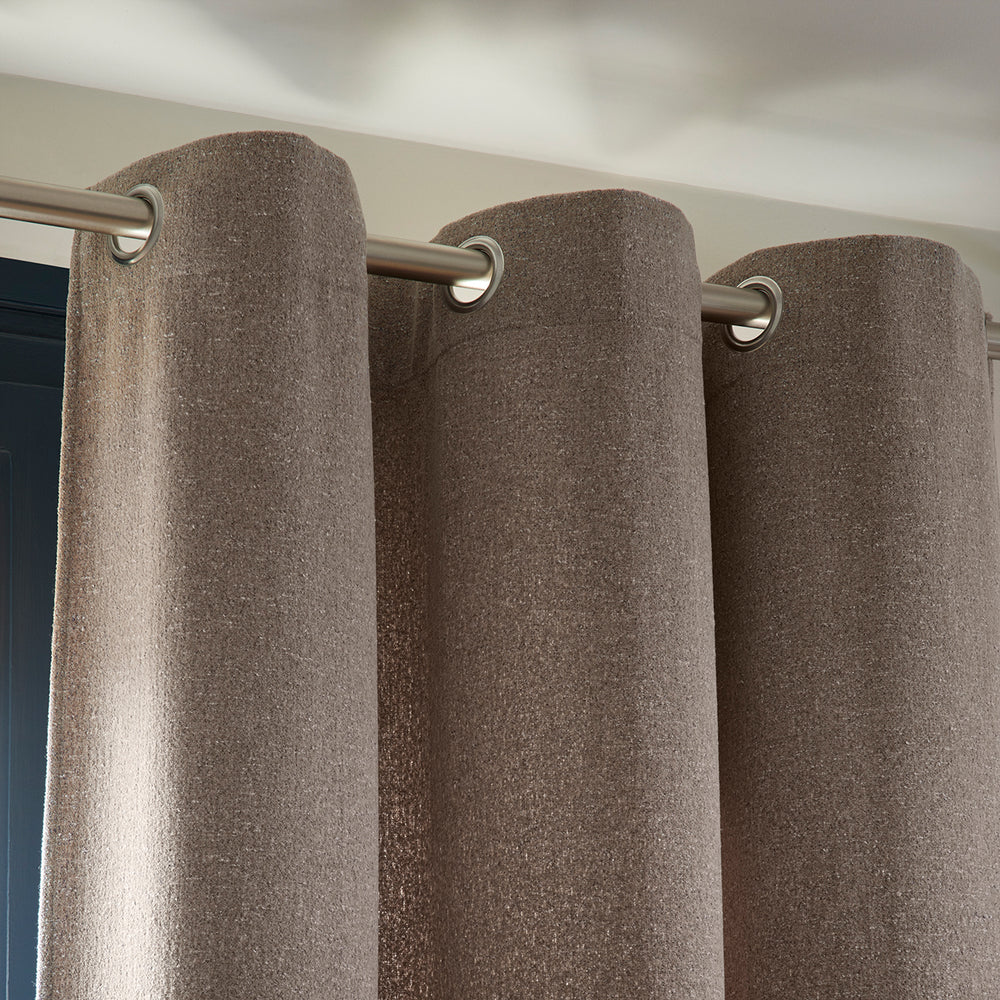 Rideau à œillets argentés BLIZZAR beige granité : élégance hivernale et style contemporain - 4