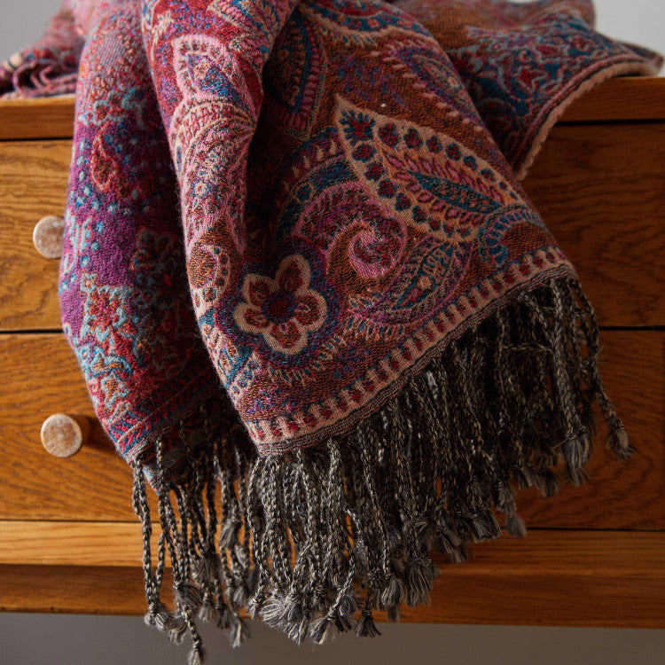 Plaid élégant FARAH Rouge d'Orient - 4
