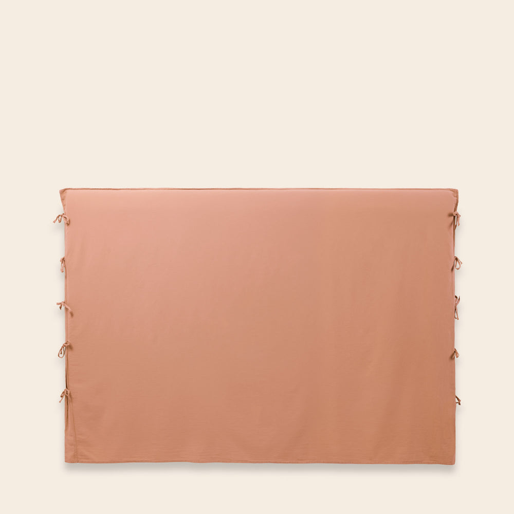 Satheene Terracotta - Housse de tête de lit élégante avec tissu doux et confort immédiat