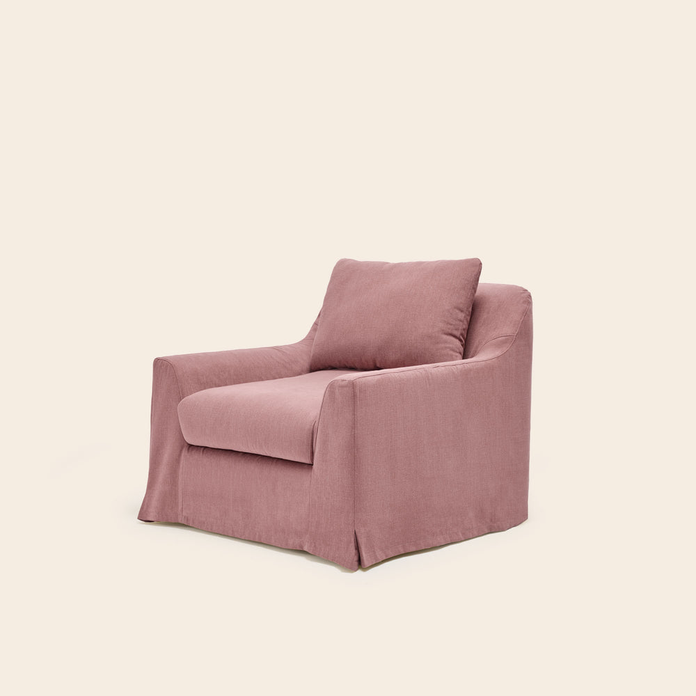 Fauteuil CLARIBEL Barbotine Ancien Rose - Design Confortable et Élégance Intemporelle pour Intérieur Raffiné - 4