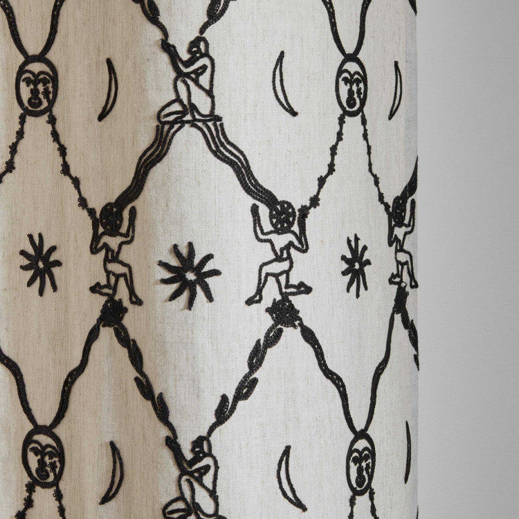 Rideau à oeillets ASTRA Écru et Noir - Design Élégant avec Collaboration Exclusive - 8