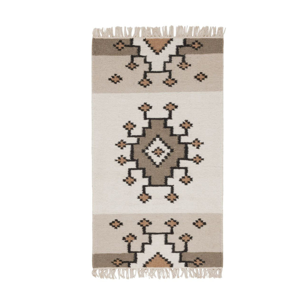 Tapis de sol BOUEKRI Design Graphique Naturel & Taupe - 6
