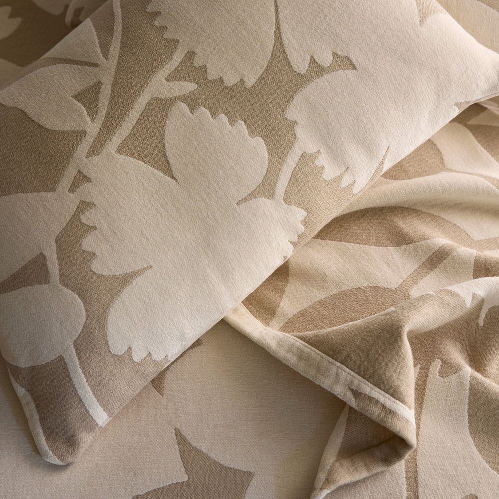 Housse de coussin FLAURIA ivoire et beige chaud - 4