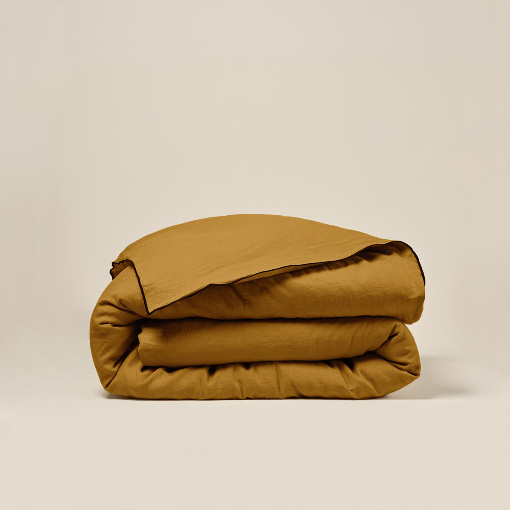 Housse de couette CARLINA bronze et bourdon noir - 4