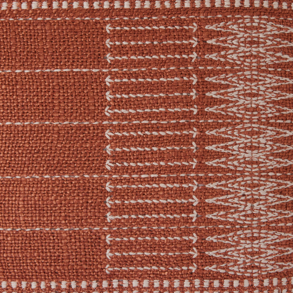 Housse de coussin carrée MELKI – Orange Cuivrée pour un Style Bohème Élégant - 7