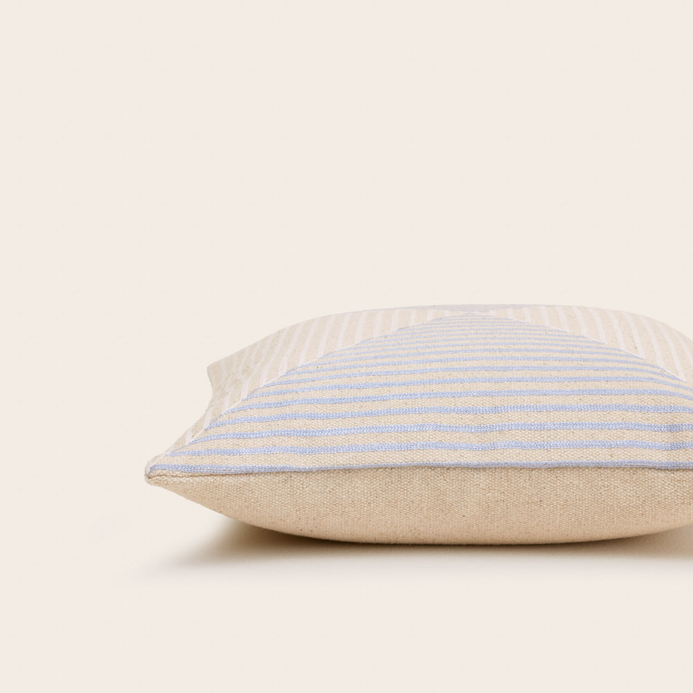 Housse de coussin JHULIO naturel et bleuté - 7