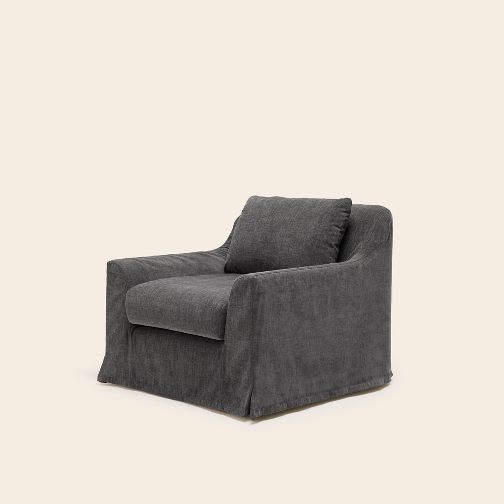 Fauteuil CLARIBEL boston gris graphite - 4