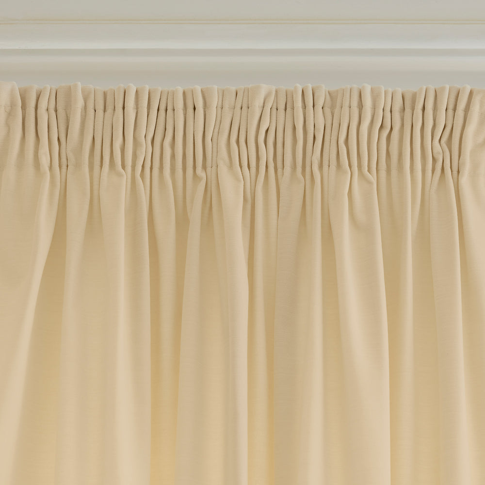 Rideau Élégant avec Galon Fronceur DALILA Ivoire - Tissu Satiné pour Chambre ou Salon - 4