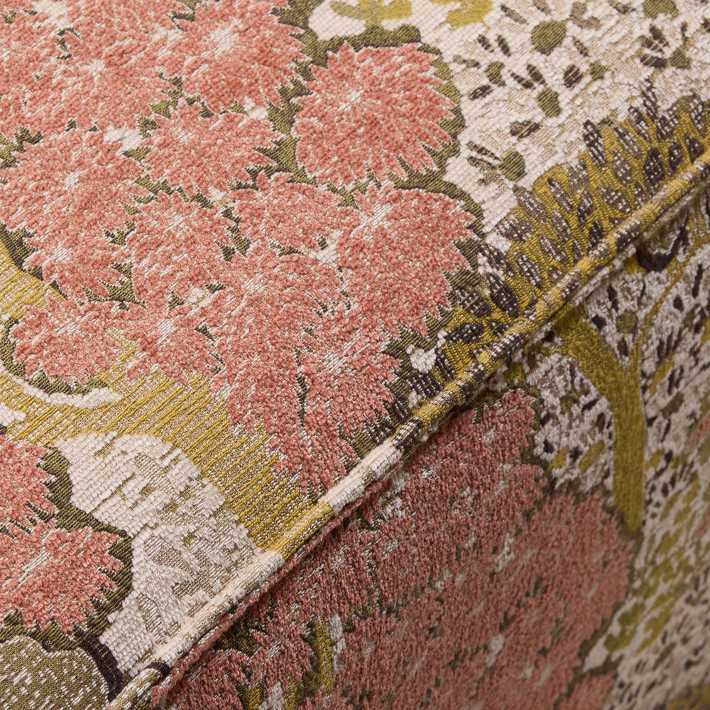 Pouf DYONIS alisia naturel et rose orangé - 9
