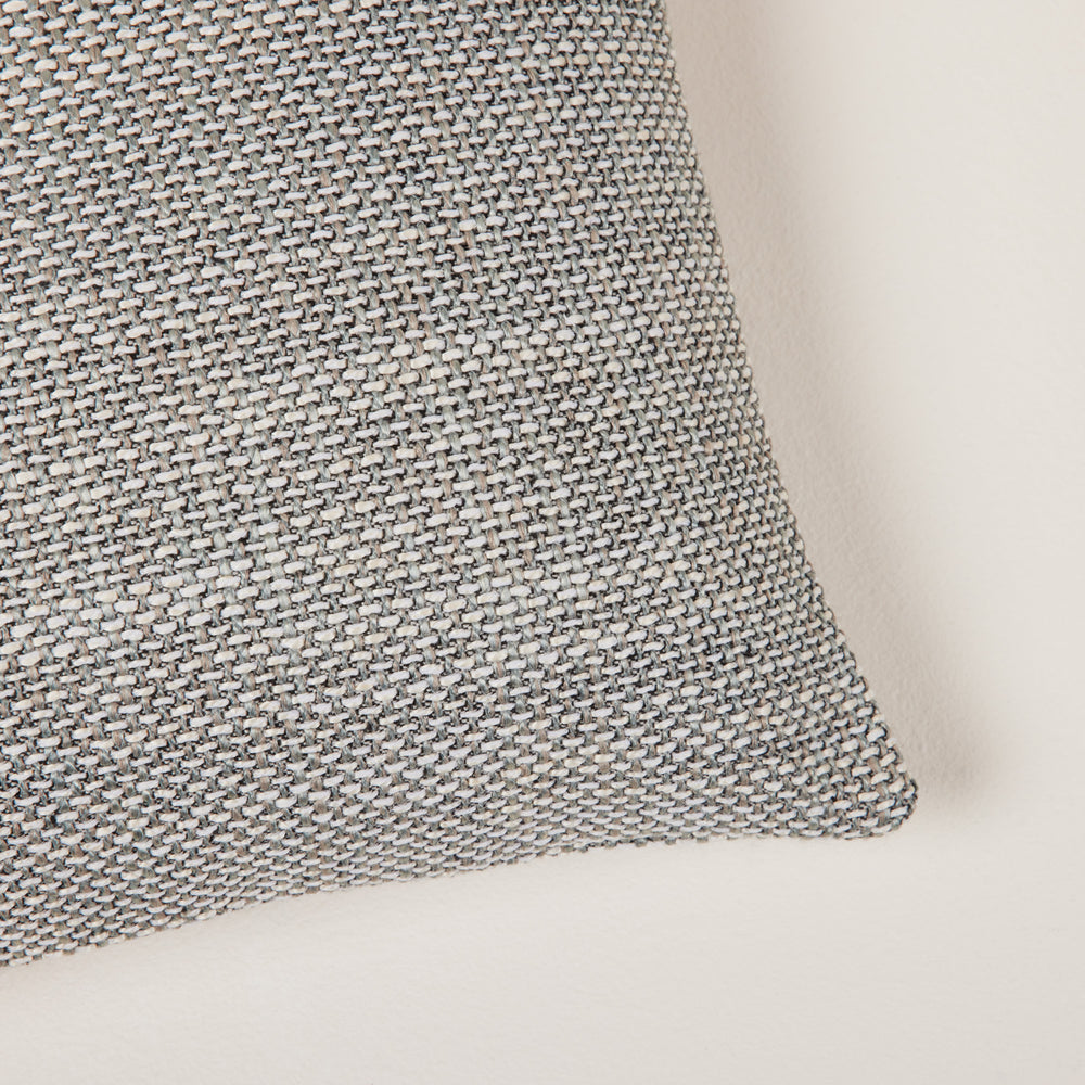 Housse de Coussin NATALI Céladon Chiné - Jacquard Épais & Tissage Tricolore - 4