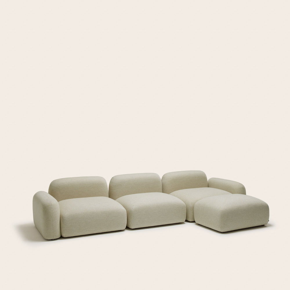 Fauteuil relax modulable design scandinave ISILD, assise basse en rotin naturel avec accoudoirs ergonomiques - 11