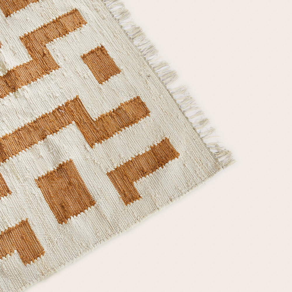 Tapis de sol IMANOL ivoire et caramel - 6