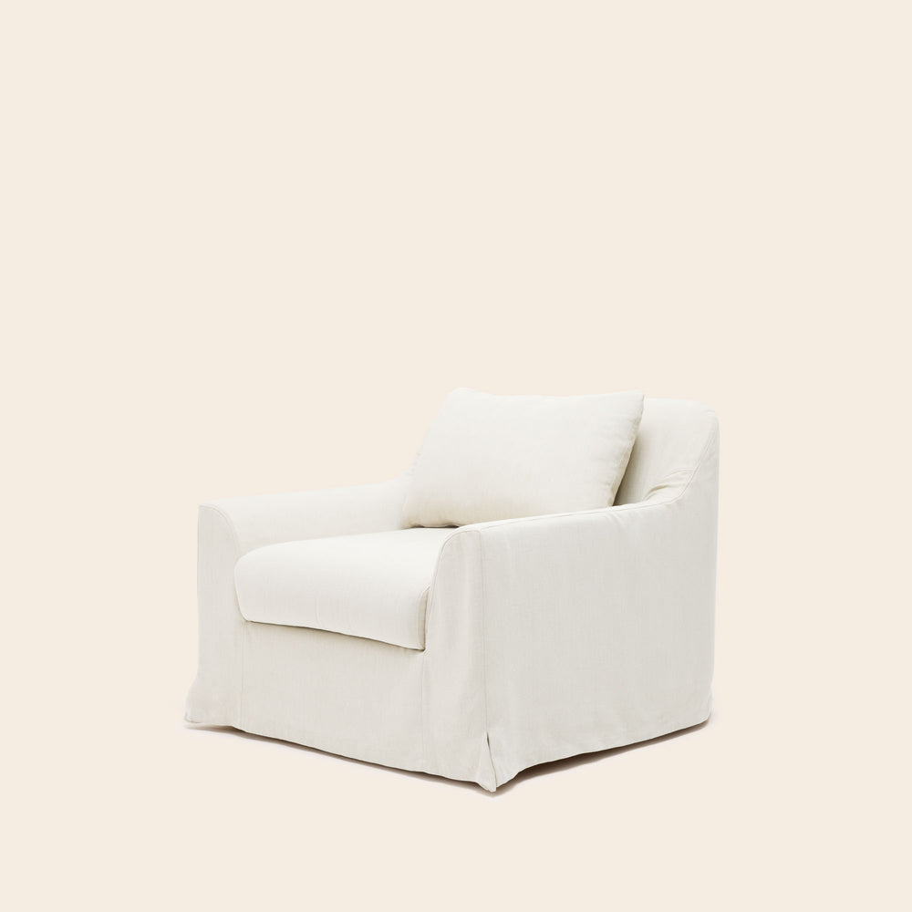 Fauteuil CLARIBEL barbate ivoire - 4