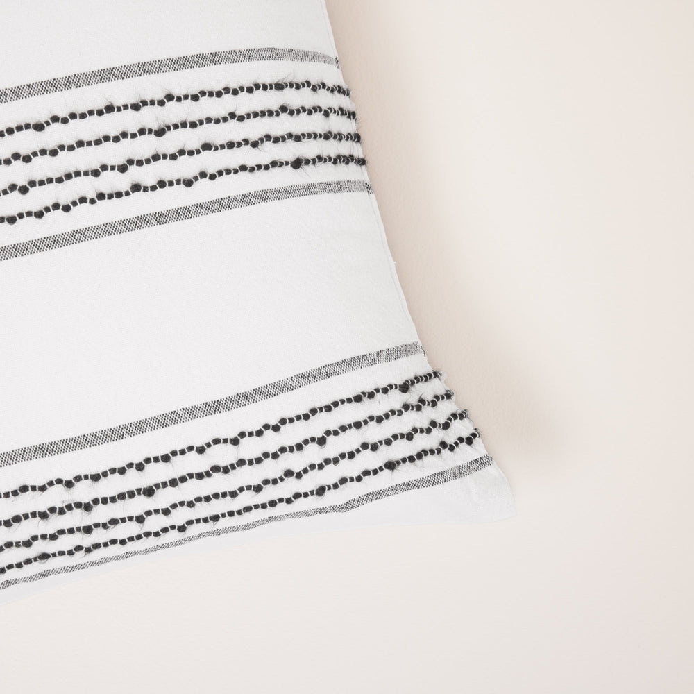 Housse de coussin MALAY blanc et noir - 6