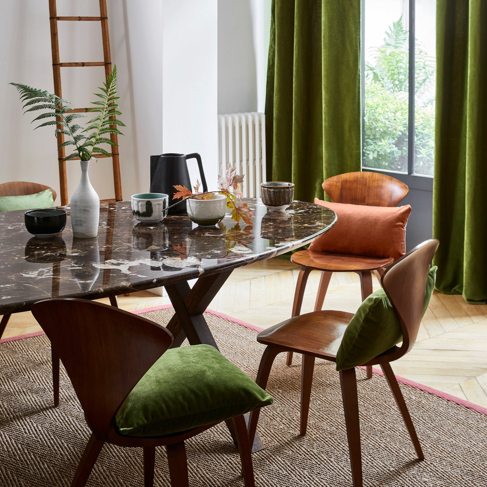 Rideau à oeillets dorés DARIO olivine - 3
