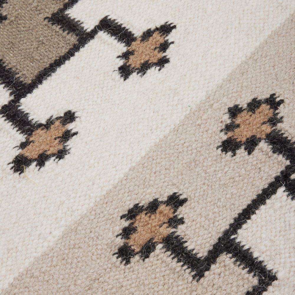 Tapis de sol BOUEKRI Design Graphique Naturel & Taupe - 9