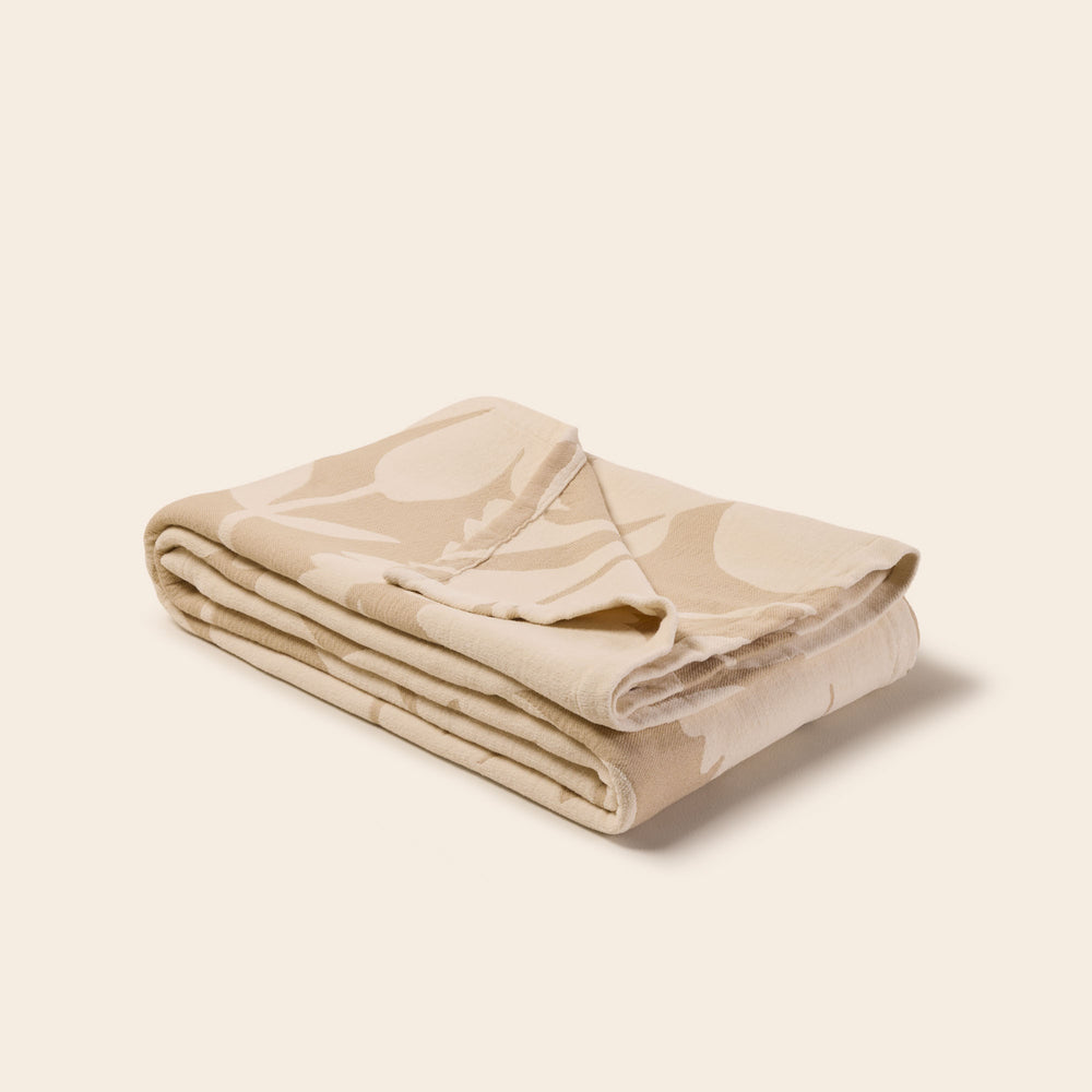 Couvre-lit FLAURIA ivoire et beige chaud - 4