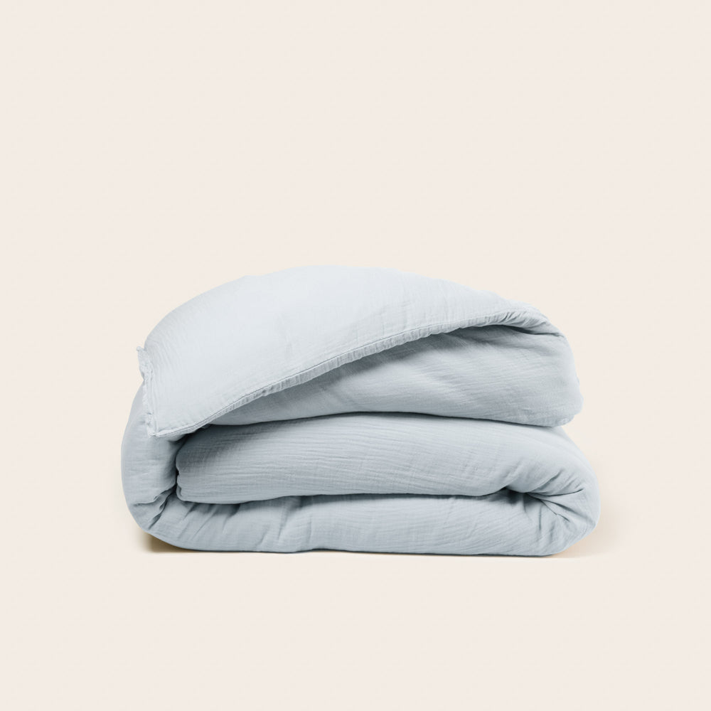 1. Housse de Couette LOU Bébé Blue en Gaze de Coton Lavé - 3