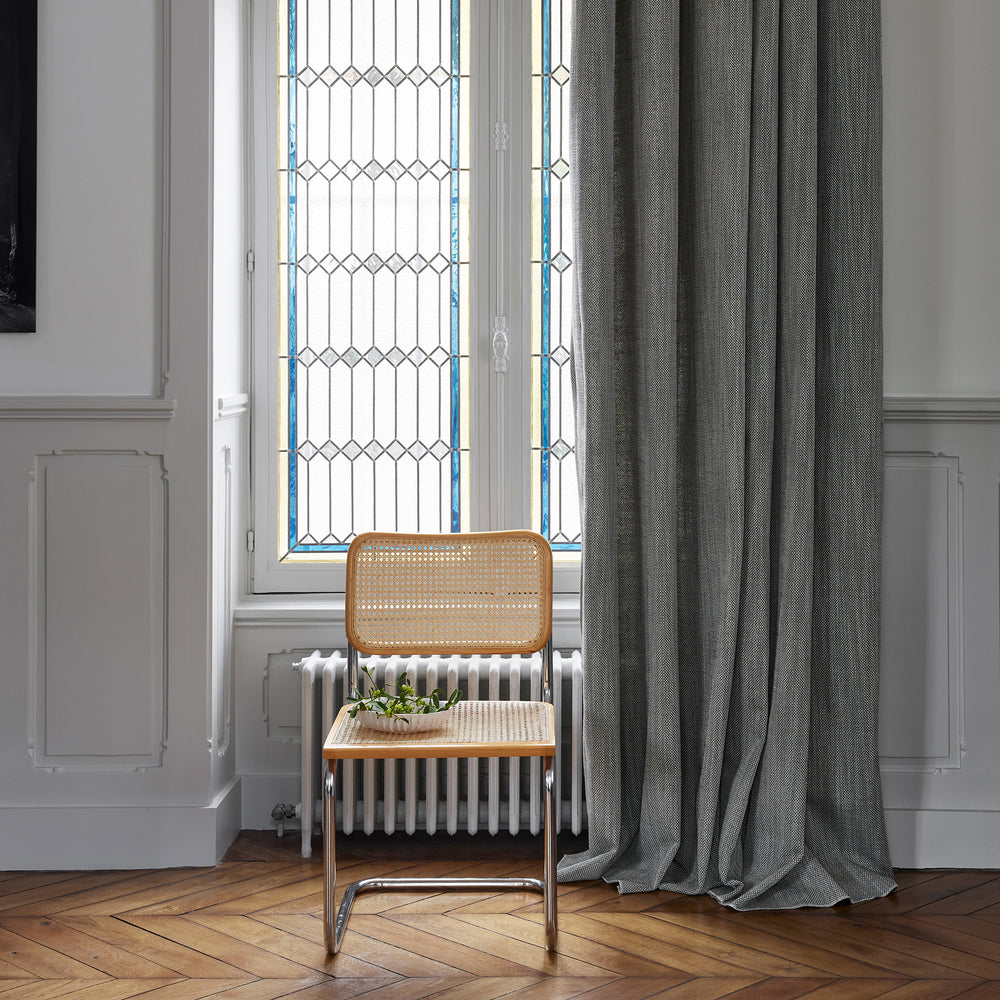 Rideau à Œillets Argentés NATALI - Jacquard Céladon Chiné, Mélange de Fibres pour Durabilité Exceptionnelle - 3