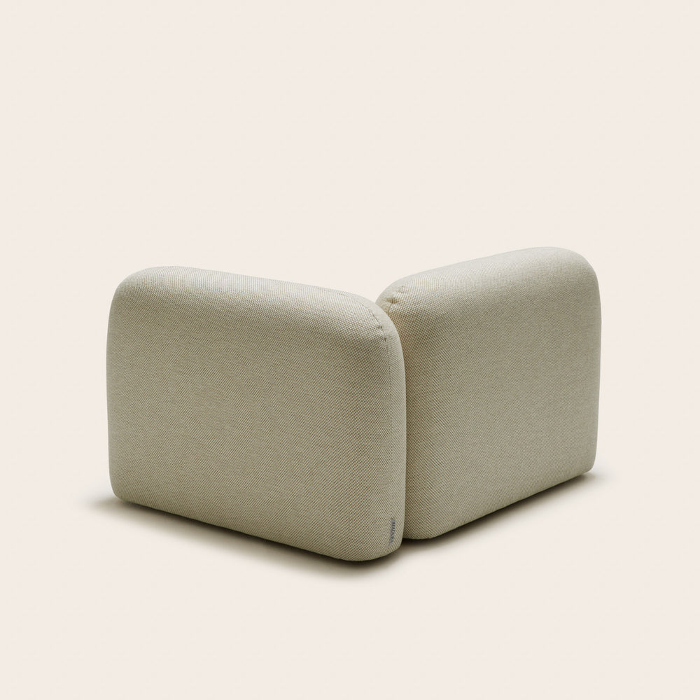 Chaise longue modulable avec accoudoir D ISILD Padova en tressé naturel - 5