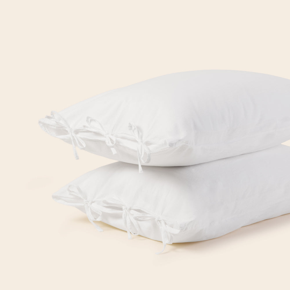 Lot de 2 taies d'oreiller SATHEENE simplement blanc - 4