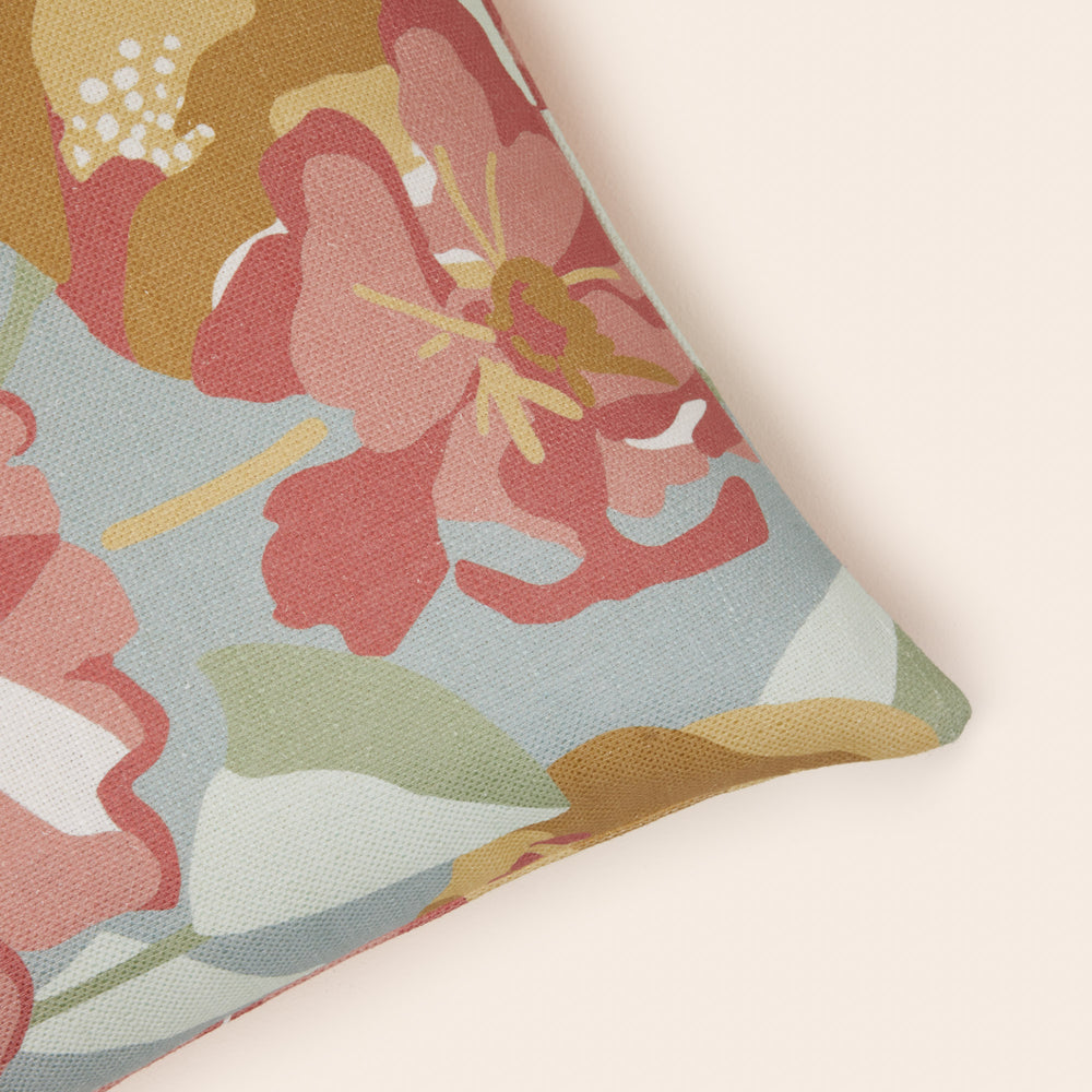 Housse de coussin ADELISE céladon et terracotta - 5