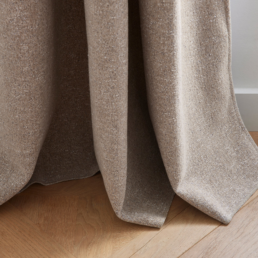 Rideau à œillets argentés BLIZZAR beige granité : élégance hivernale et style contemporain - 5