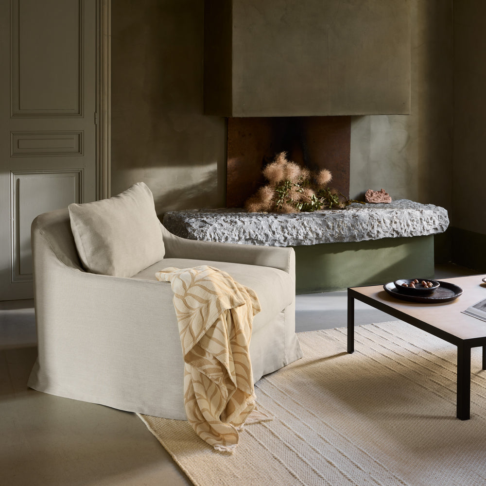 Fauteuil CLARIBEL barbate beige chaud - 3