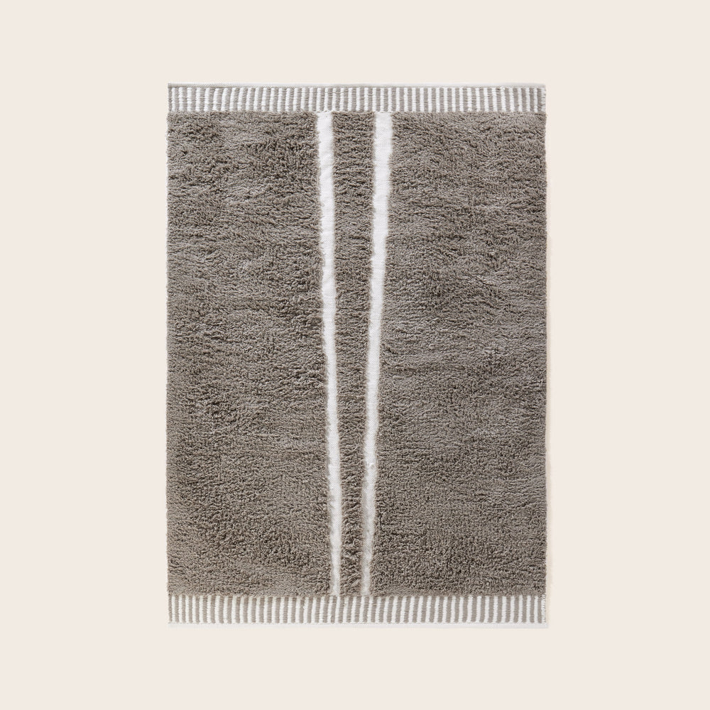 Tapis de Salon Ethnique Gris Cendré AROUNE Chaleureux et Isolant - 6