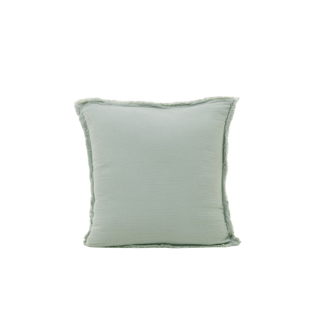 Lot de 2 taies d'oreiller LOU sauge - Gaze de coton lavé ultra-doux - 6