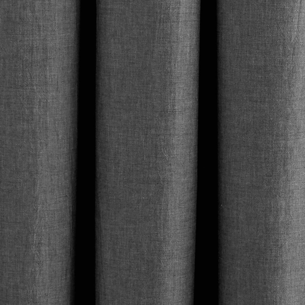 Rideau Panneau Tendance MILA Gris Anthracite et Coton Doux - 6