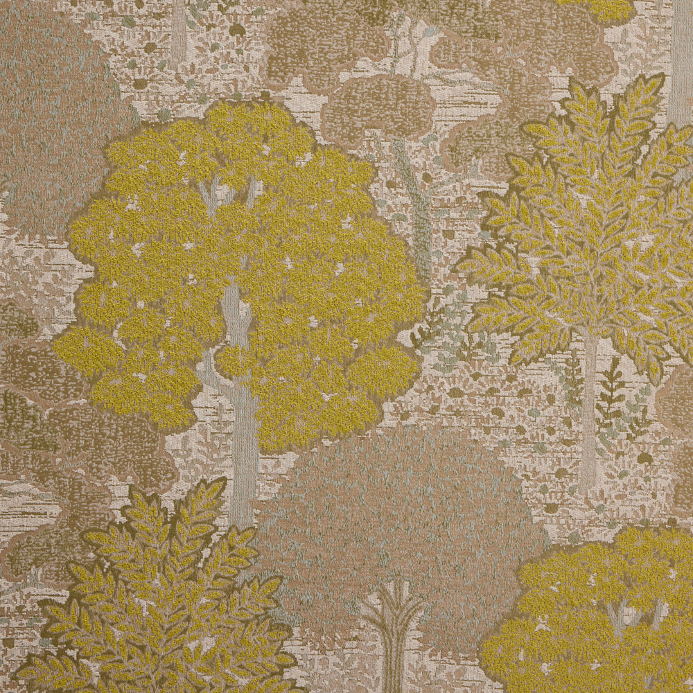 Tête de lit tapissée CEPHEE ALISIA jaune sulfure et nature – Design sophistiqué et élégant pour chambre moderne - 9