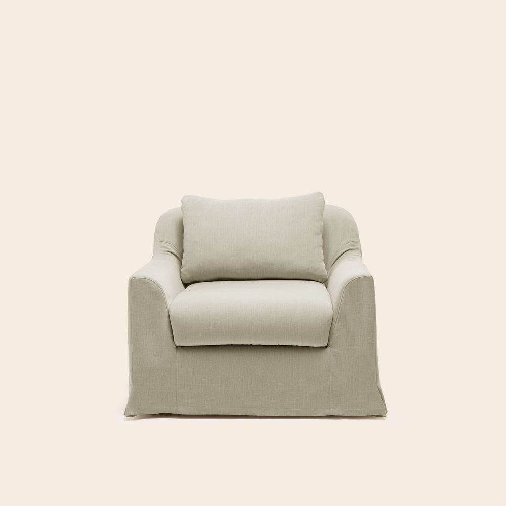 Lot de housses de fauteuil extensibles Claribel Barbat beige chaud