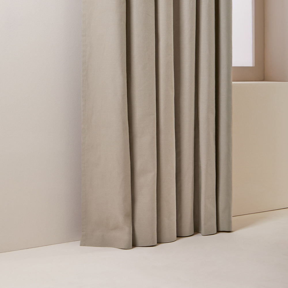 Rideau YAMI beige à oeillets noirs - 5