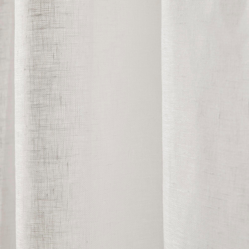 Voilage panneau SHADOW blanc pur et bourdon ivoire - 8