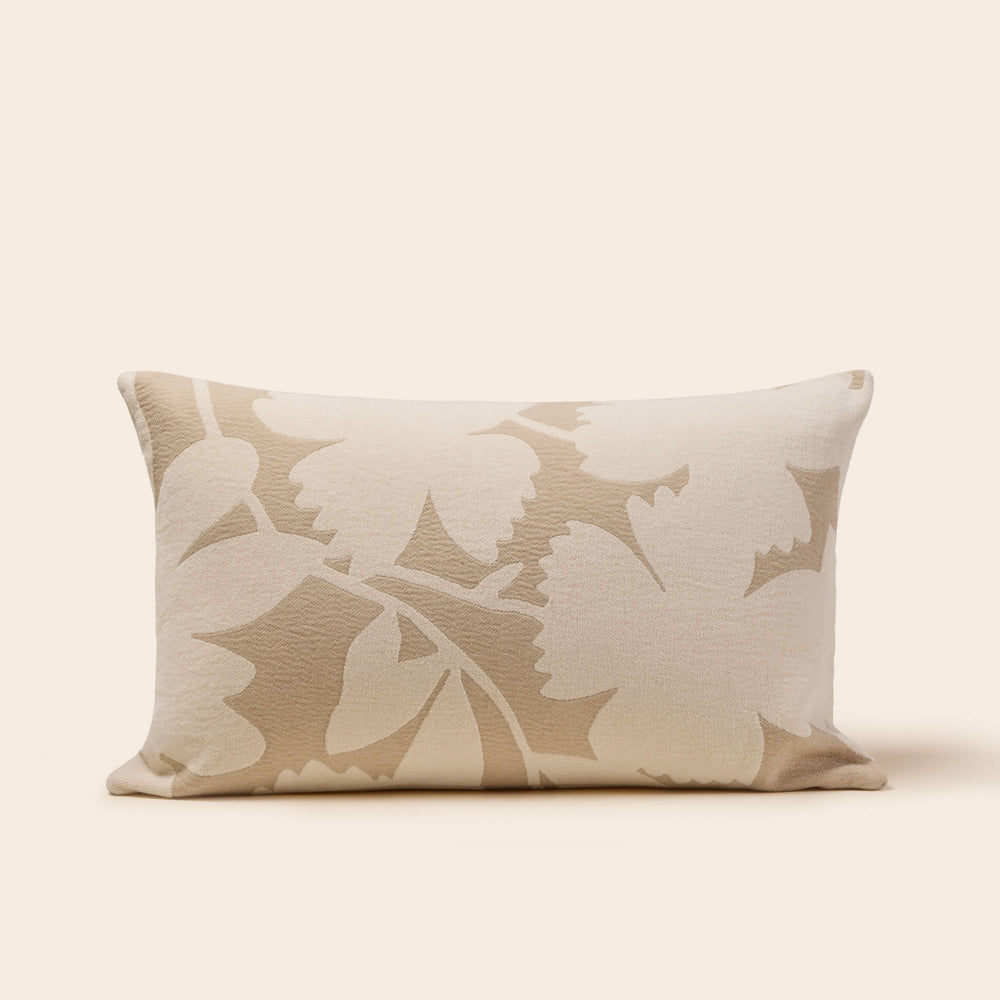 Housse de coussin FLAURIA ivoire et beige chaud