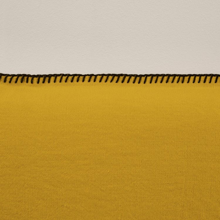 Housse de tête de lit NINO ocre et feston noir - 5