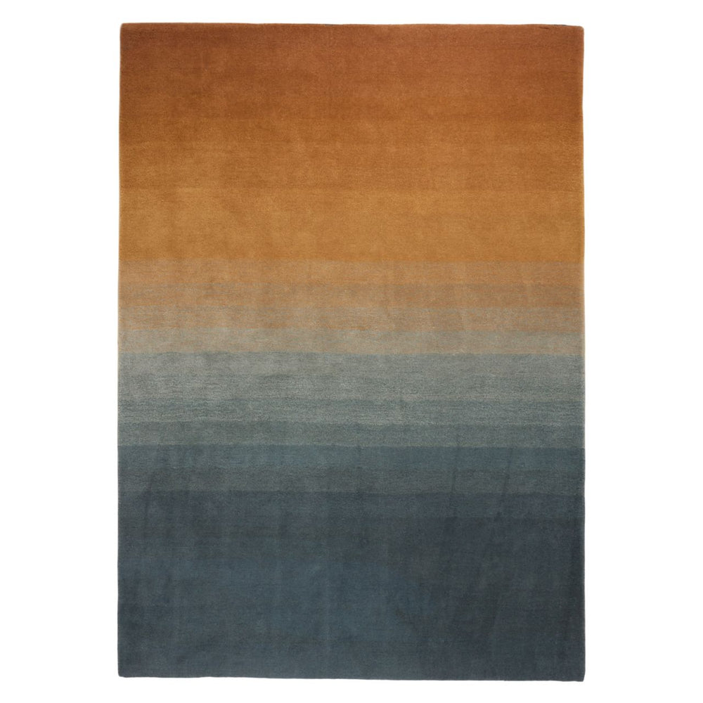 Tapis de sol AUBEA bleu pétrole et ocre - 5