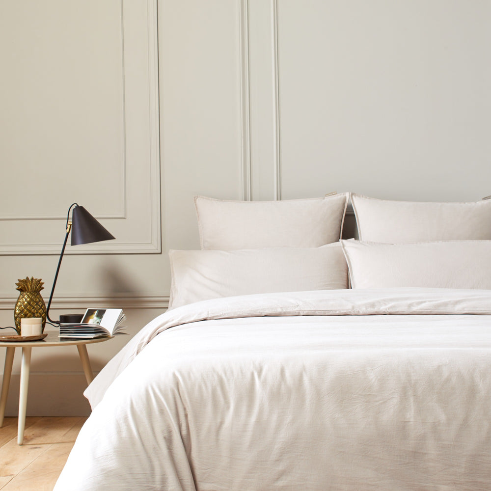 Housse de couette LIAM crème froissée - 5
