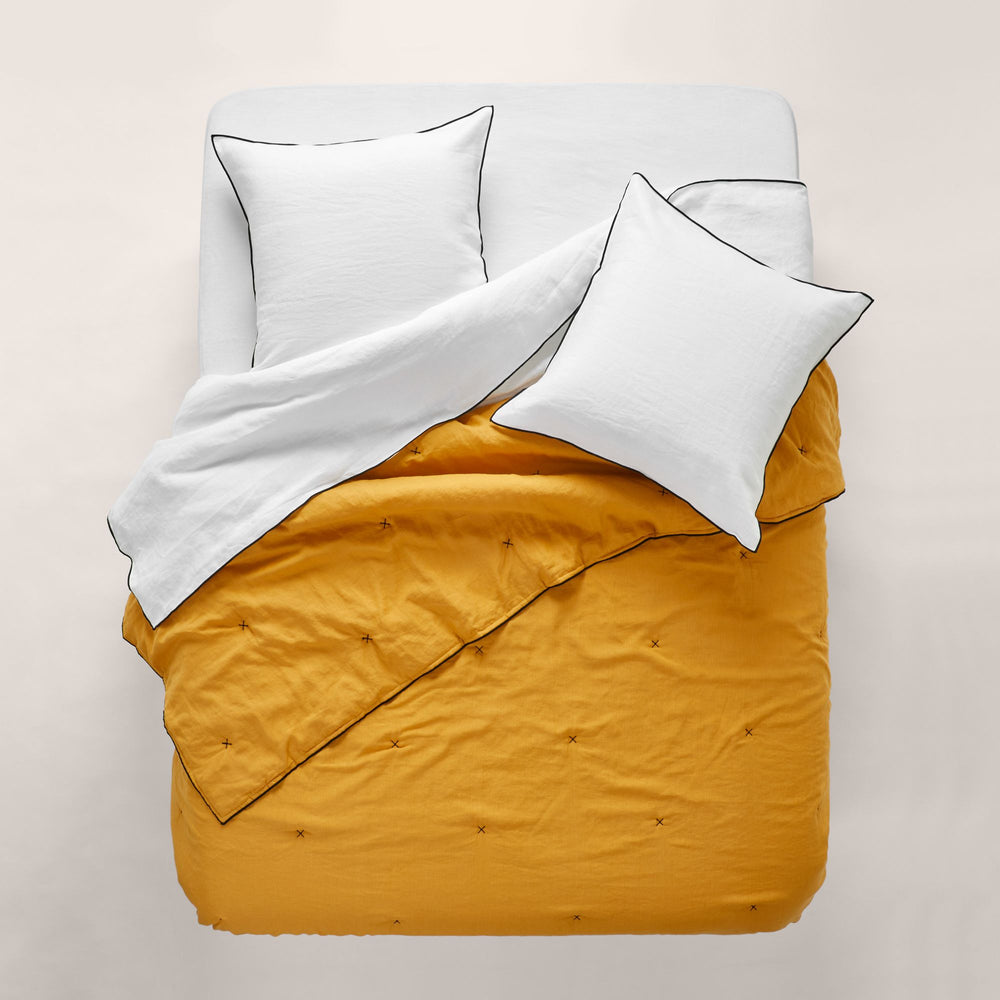 Couvre-lit matelassé prestige CARLINA parme et onyx élégants - 5