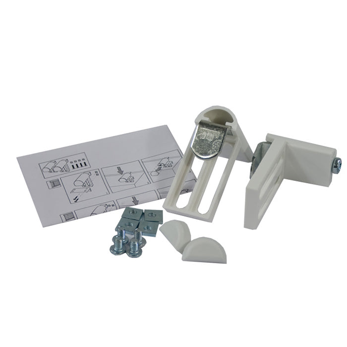 Support pour Store STORI Blanc – Installation Sans Percement pour Fenêtres PVC/Aluminium