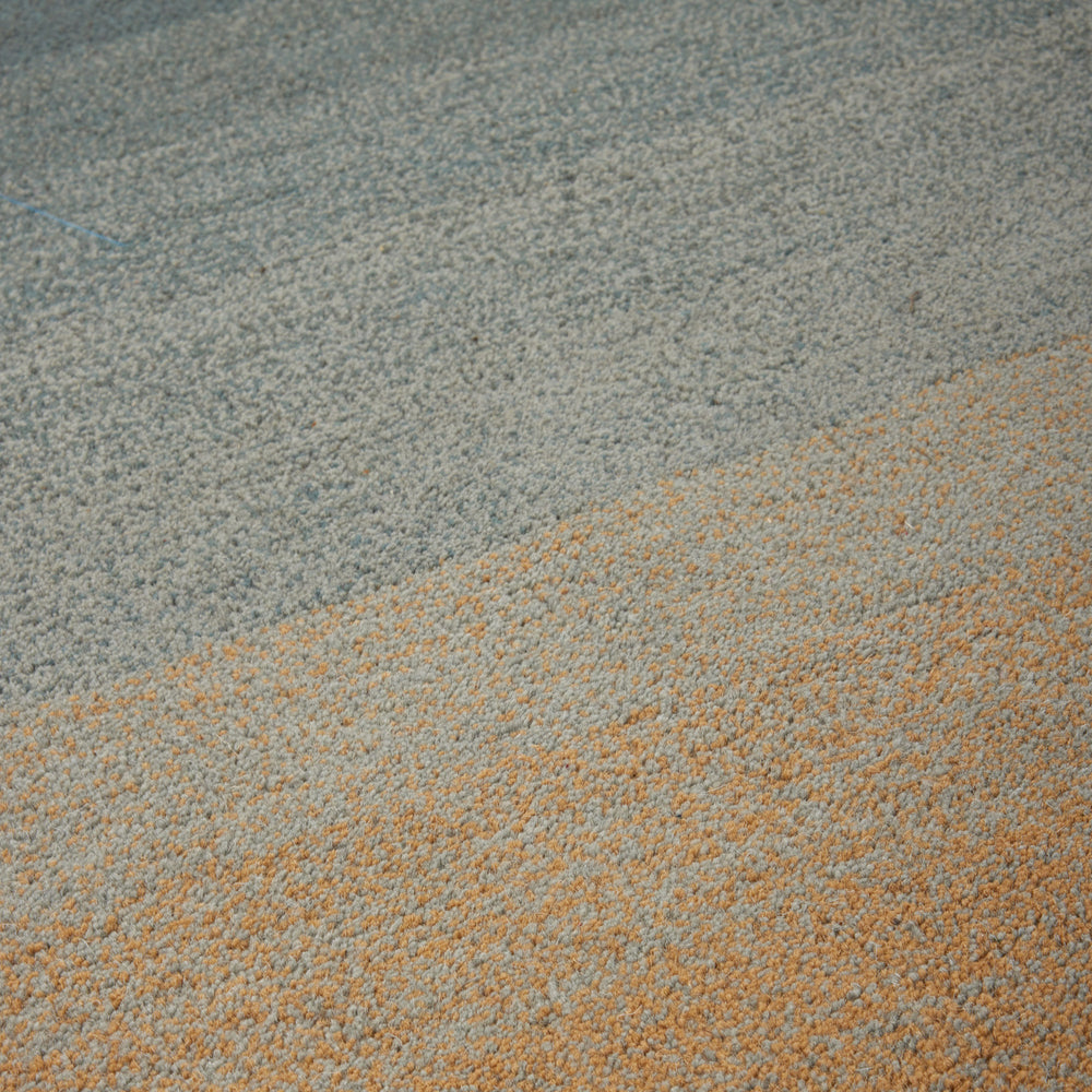 Tapis de sol AUBEA bleu pétrole et ocre - 9