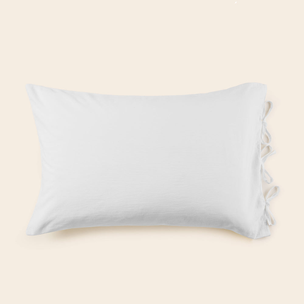 Lot de 2 taies d'oreiller SATHEENE simplement blanc - 5