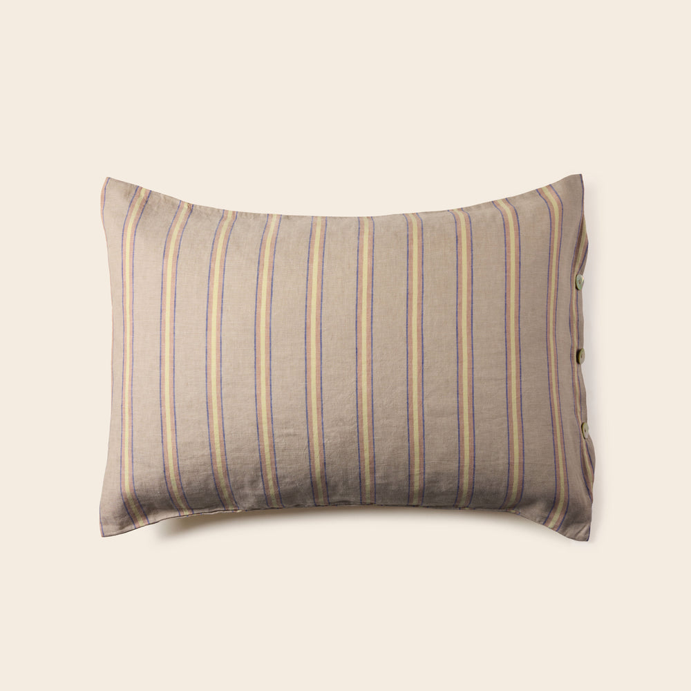 Lot de 2 Taies d'oreiller LELIO | Satin de Coton Bio, Élégance Naturelle, Design Rayé Classique - 7